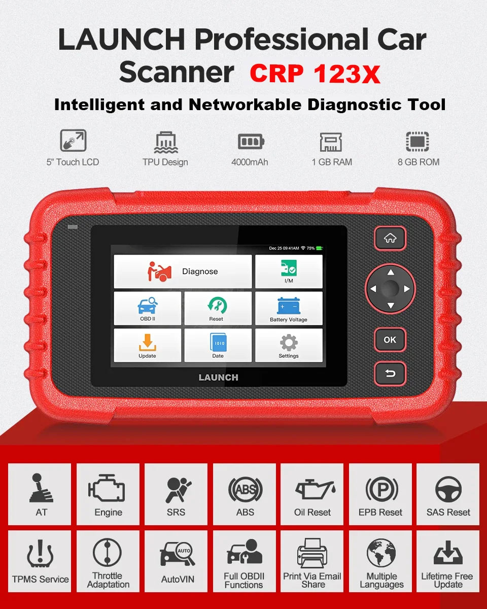 Launch Obd2 Crp123x Obd2 Premium Diagnostic Scanner Tool