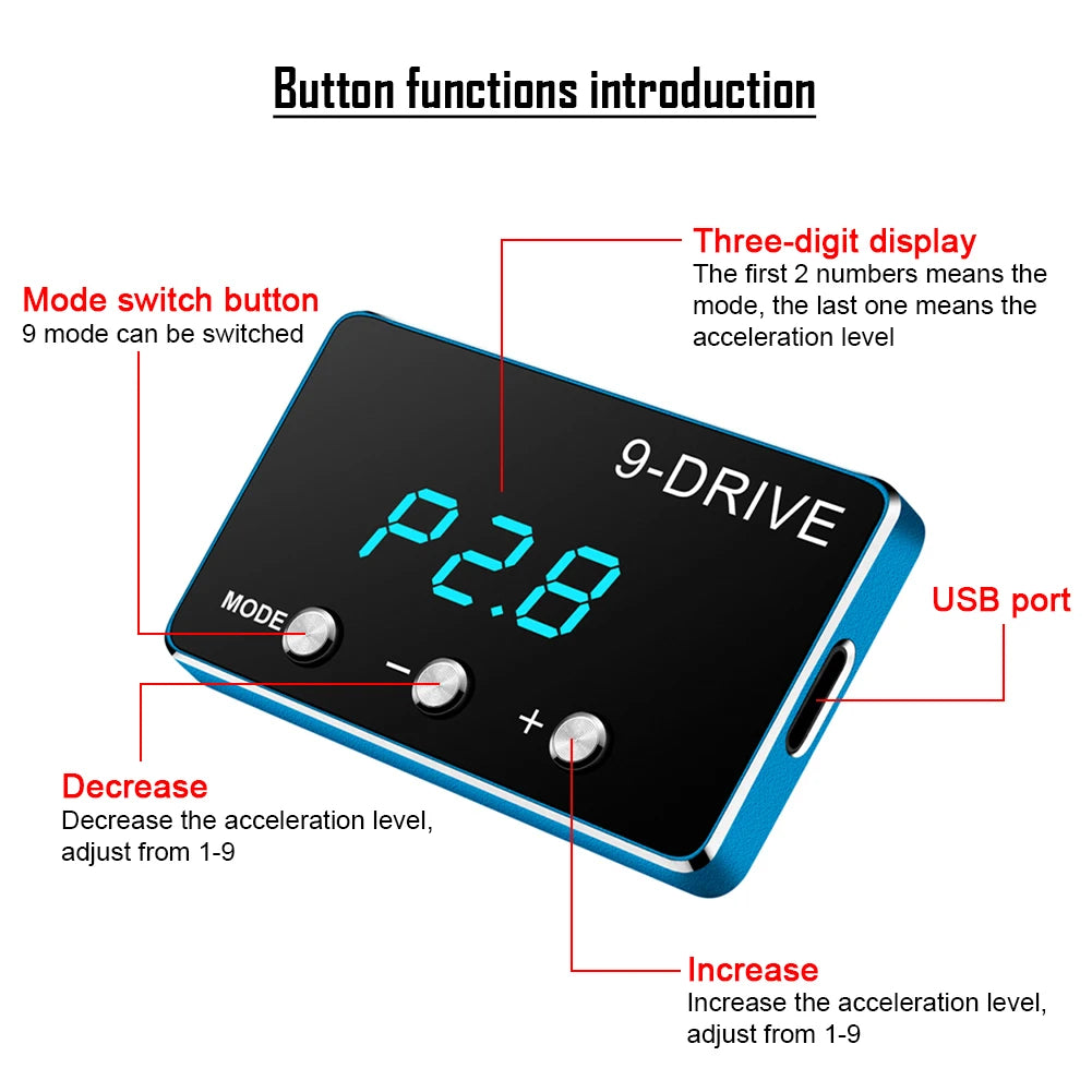 Pajformance 9 Drive Car Throttle Controller