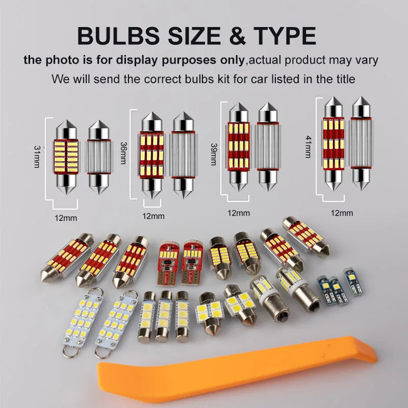 15Pcs Led Interior Light Kit For Mitsubishi Montero Shogun Pajero gen 4 2006-2021 Led Bulbs Canbus.