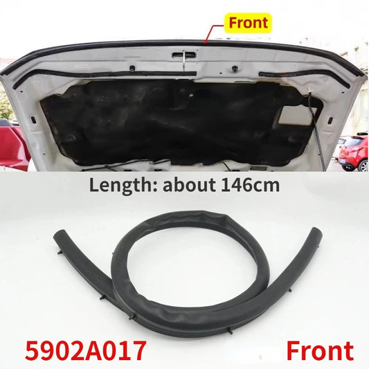 4PC/Set Front Hood Rubber Bonnet Seal Strip