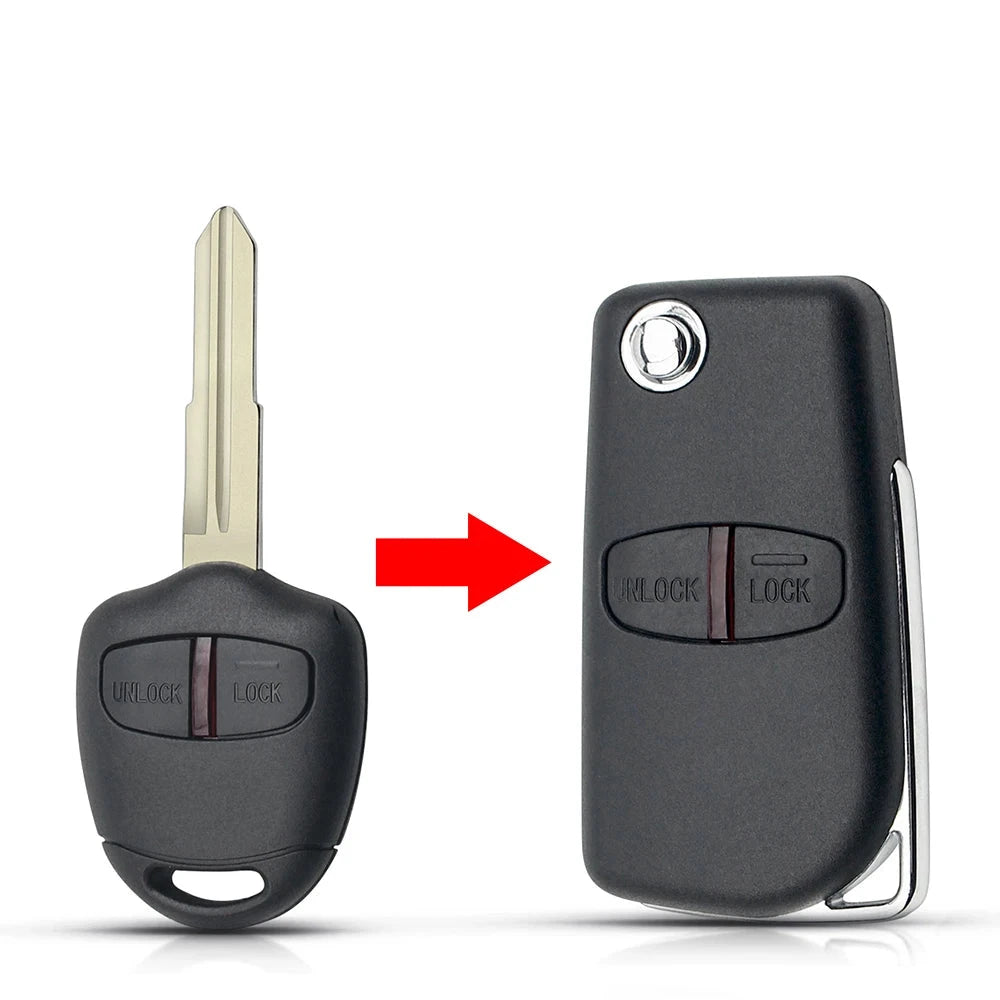 Flip Remote Key Case For Mitsubishi Pajero Right/Left Blade