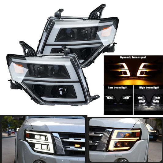 LED Headlight for Mitsubishi Pajero 2006-2021 Montero Dynamic Signal Animation DRL Accessories