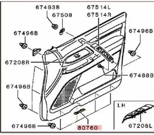 1 Piece Door Lamp Lens for Montero Pajero 4th Gen