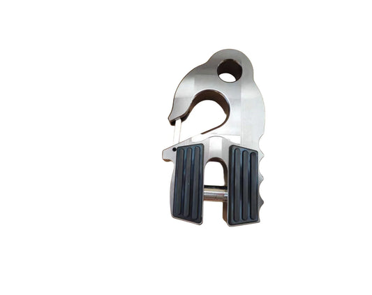 Flat Winch Shackle Recovery Hook 18,000LB w/Iron Pin & Rubber Guard Universal Fit