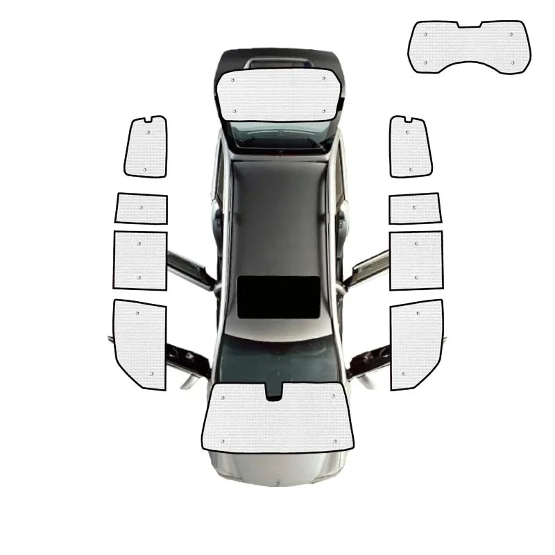 !Full Coverage reflective solar shades For Mitsubishi Pajero gen 4 Accessories Montero Shogun 2006~2021.