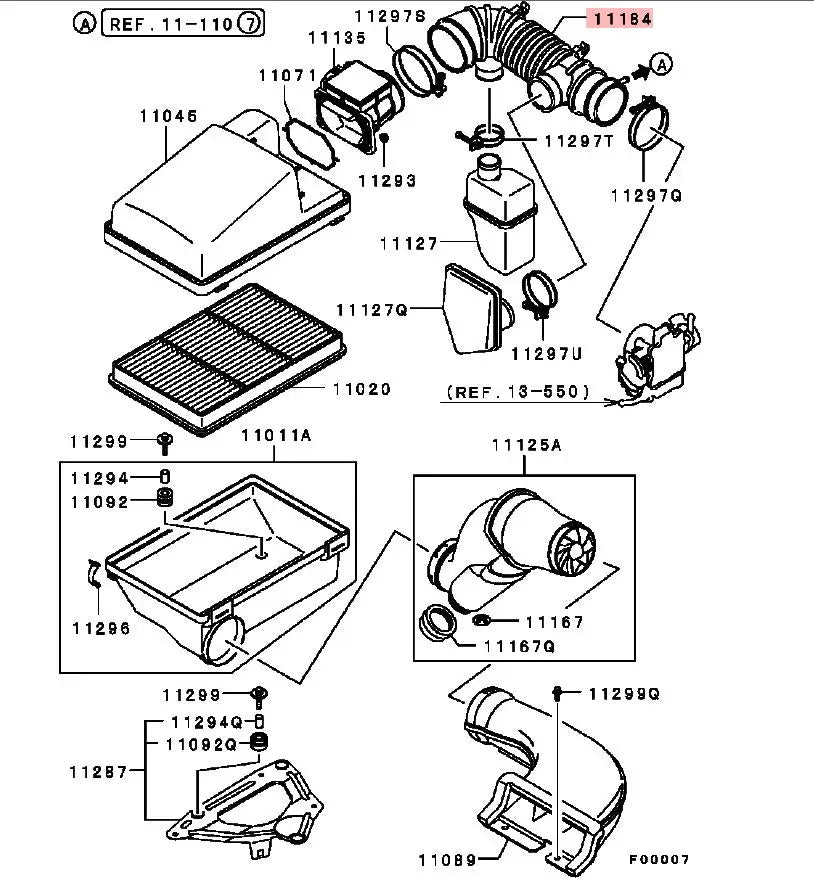 Air Cleaner to Throttle Body Intake Pipe