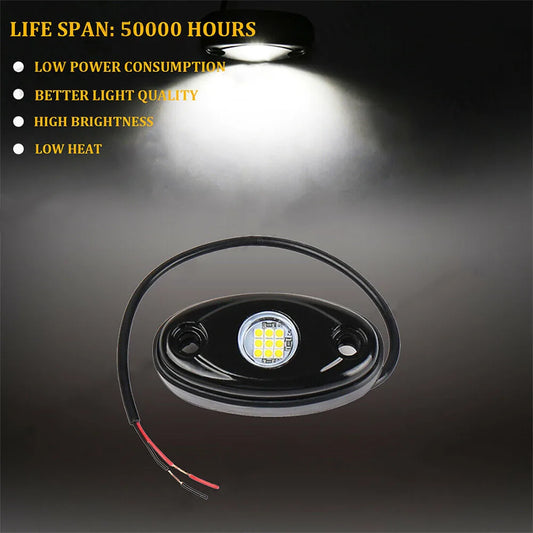 10 LED Rock Light Kit White