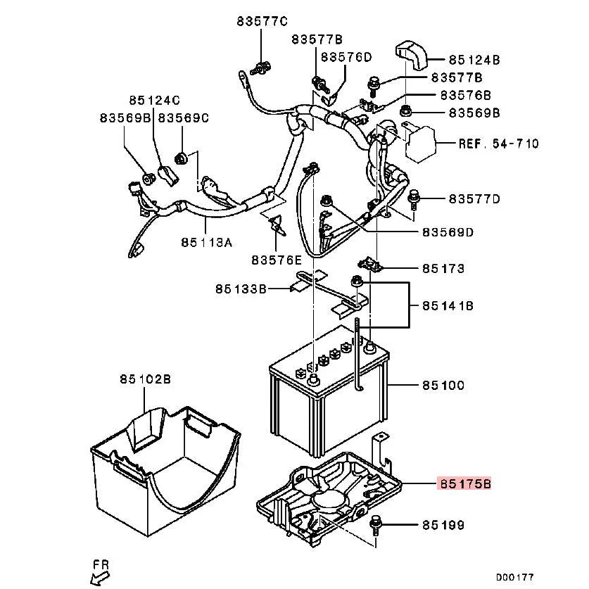 Battery Tray for Mitsubishi Montero Shogun Pajero Gen 3 Gen 4
