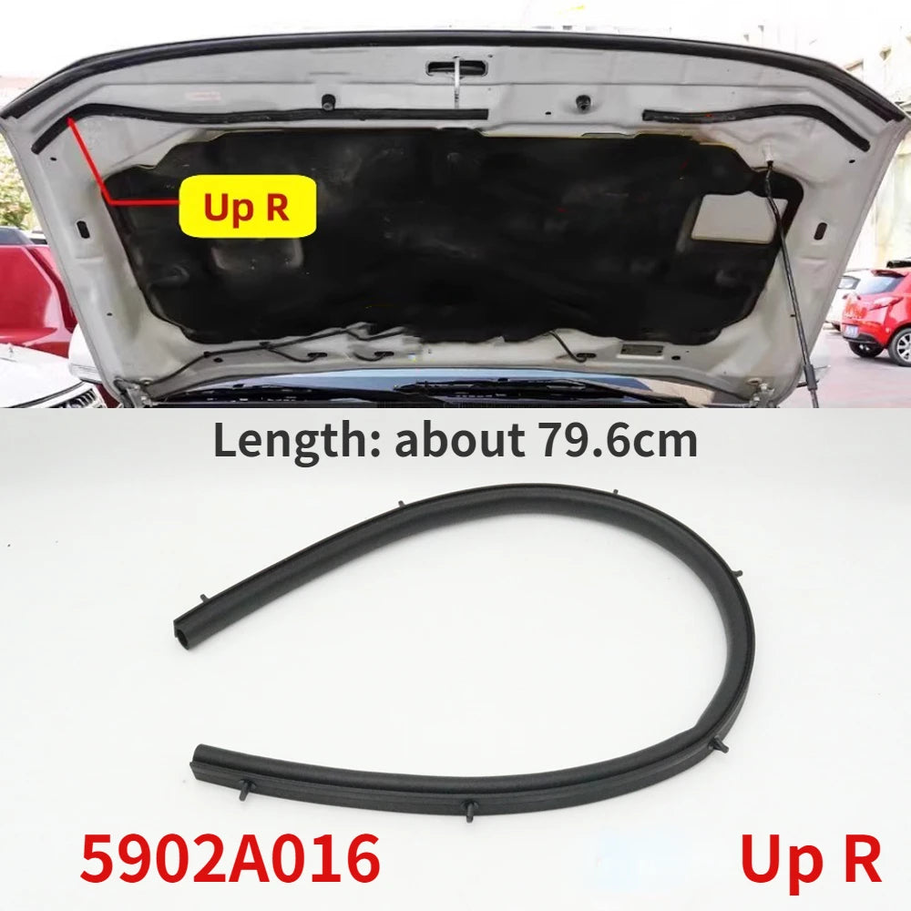 4PC/Set Front Hood Rubber Bonnet Seal Strip. Mitsubishi Pajero Montero Shogun