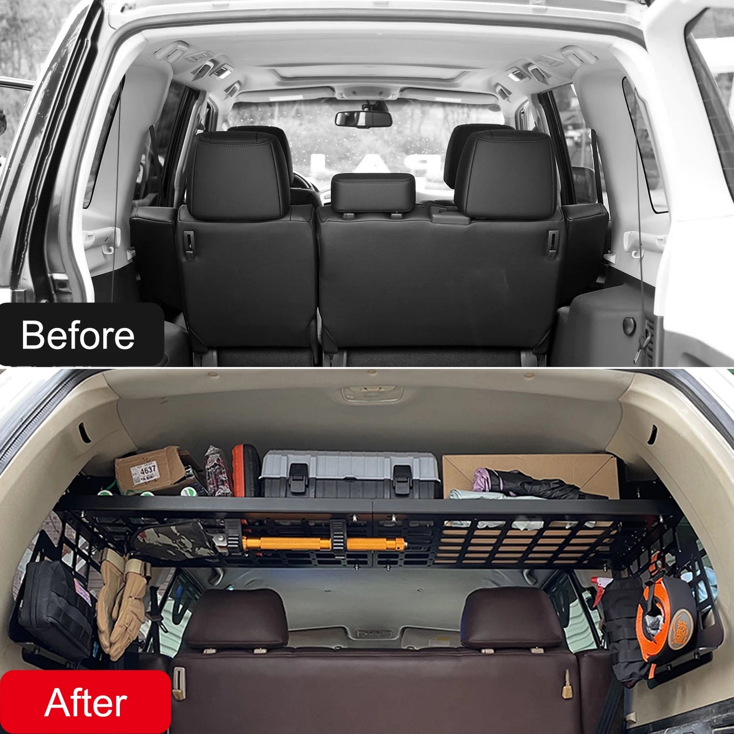 *Mitsubishi Pajero 2006-2021 Rear Cargo Molle Storage and Shelf Organizer