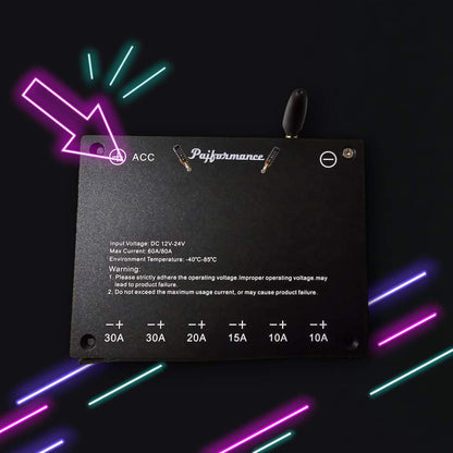 Pajformance solid state 6 gang remote control switch panel