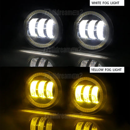 Pajero Angel Eye Fog Light. LED DRL Fog Light multi colour