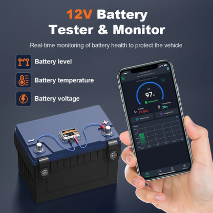 12V Battery Monitor Wireless Bluetooth
