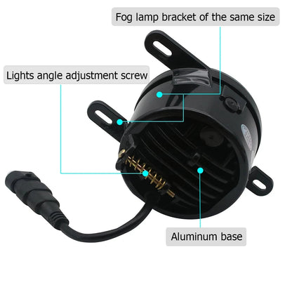 Fog Lights LED Clear Driving Lamp for Mitsubishi Pajero Montero gen 3 2001-2006 White + Yellow DRL