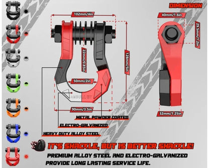 Split Shackle With 18000 Lbs 2-inch Hitch Receiver