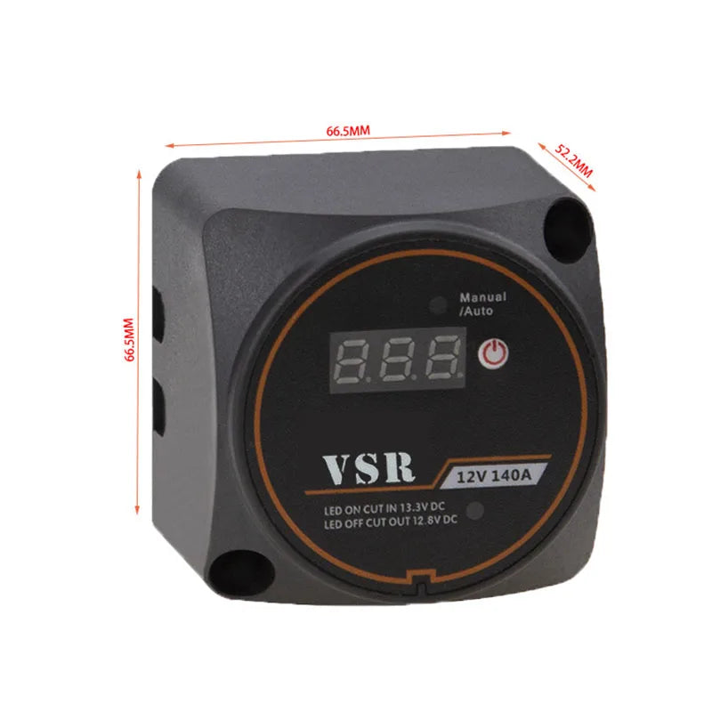12V Digital Display Smart Dual Battery Isolator