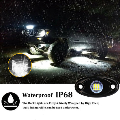 10 LED Rock Light Kit White