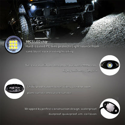 10 LED Rock Light Kit White