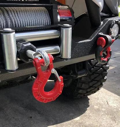 16Ton 35000lbs 3/8” forged hook with rubber stopper for 12000lbs winch