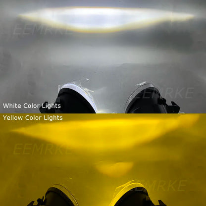 Fog Lights LED Clear Driving Lamp for Mitsubishi Pajero Montero gen 3 2001-2006 White + Yellow DRL